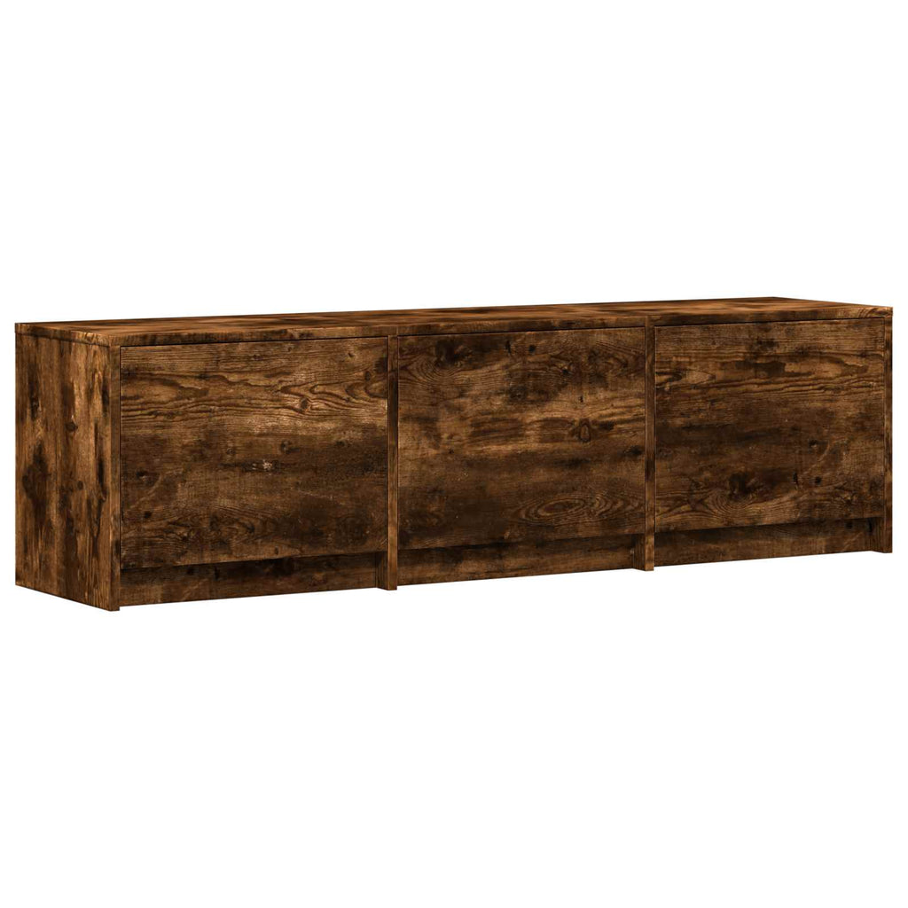 vidaXL Fernsehschrank mit LED Geräucherte Eiche 140 x 34 x 40 cm