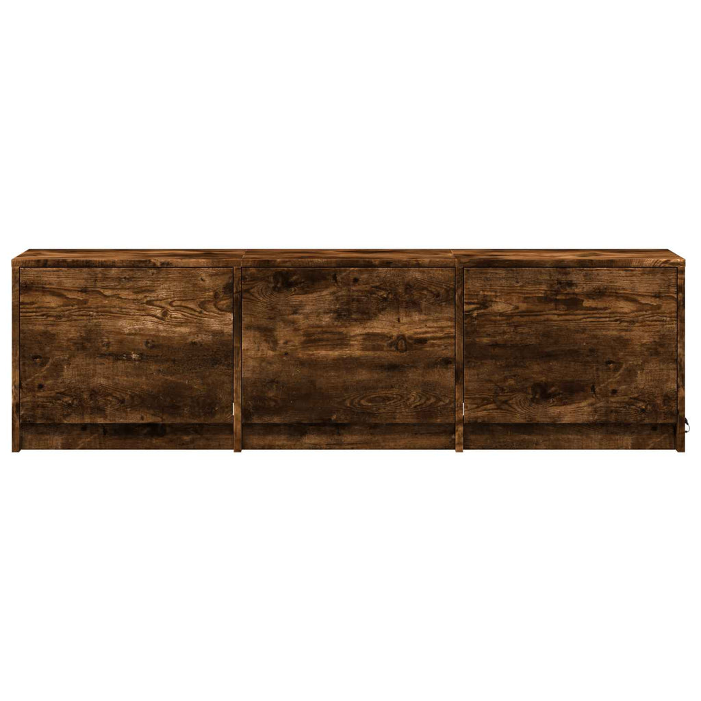vidaXL Fernsehschrank mit LED Geräucherte Eiche 140 x 34 x 40 cm