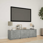 vidaXL Fernsehschrank mit LED Betongrau 140 x 34 x 40 cm Holzwerkstoff