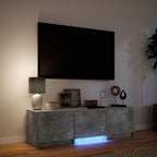 vidaXL Fernsehschrank mit LED Betongrau 140 x 34 x 40 cm Holzwerkstoff
