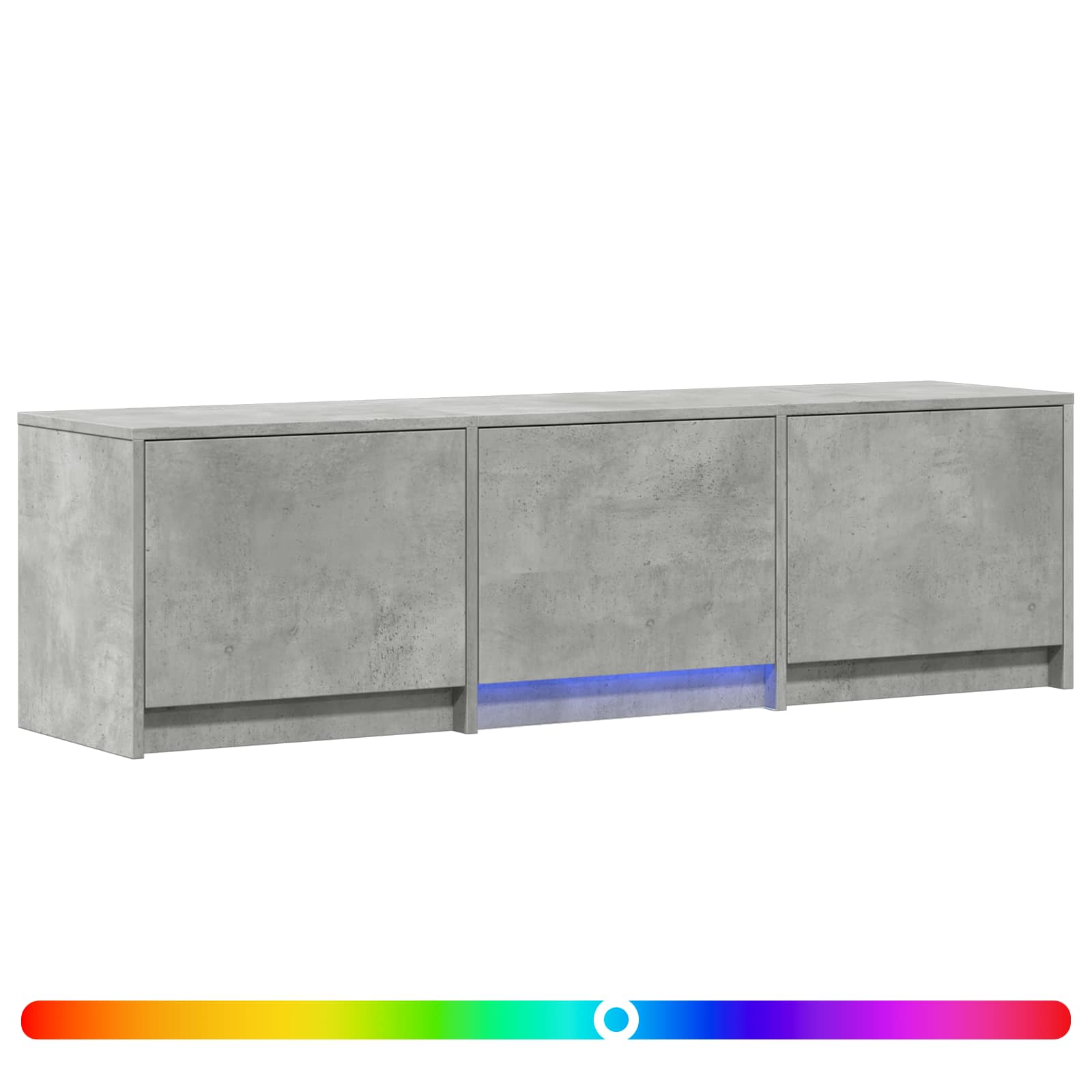 vidaXL Fernsehschrank mit LED Betongrau 140 x 34 x 40 cm Holzwerkstoff