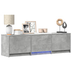 vidaXL Fernsehschrank mit LED Betongrau 140 x 34 x 40 cm Holzwerkstoff