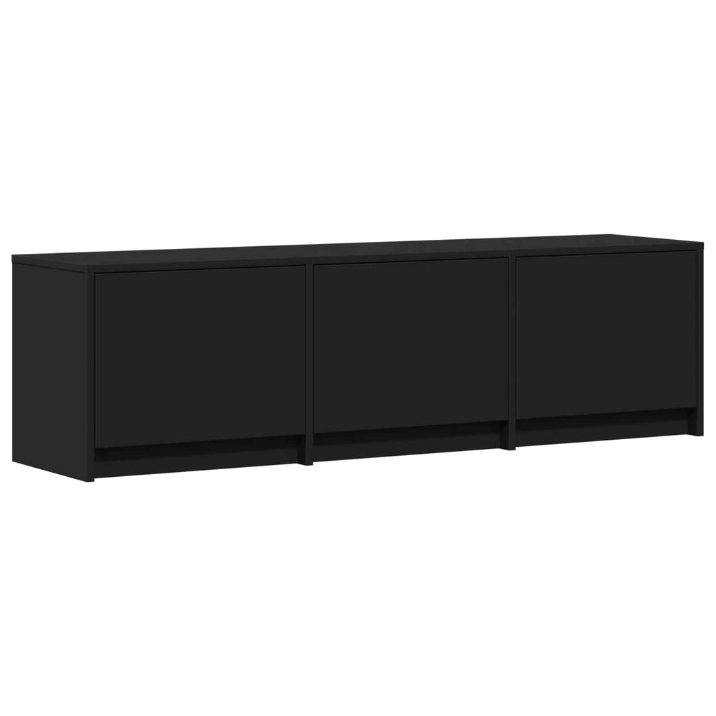 vidaXL Fernsehschrank mit LED Schwarz 140 x 34 x 40 cm Holzwerkstoff