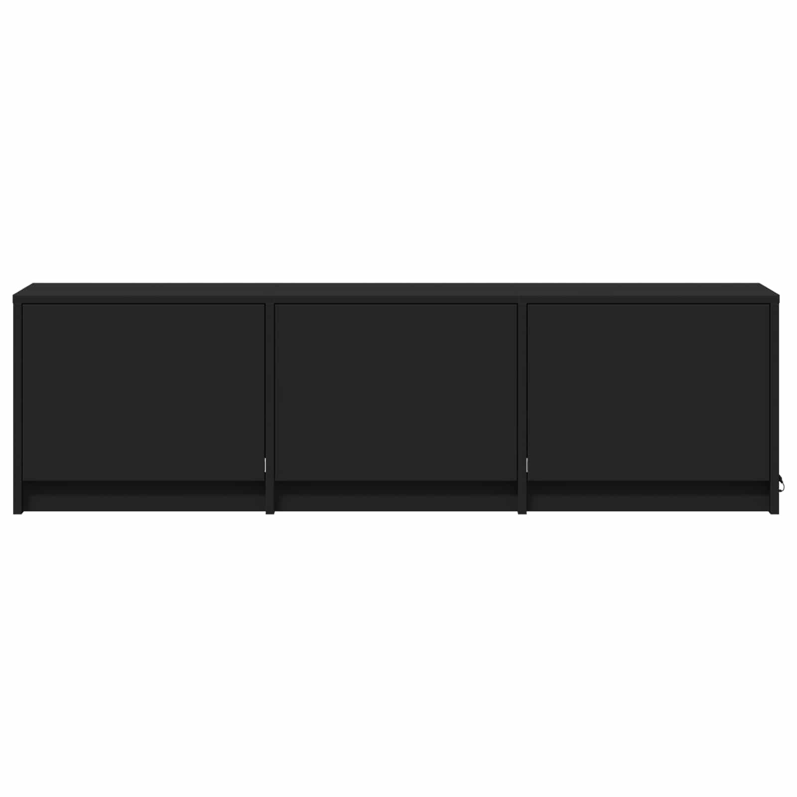 vidaXL Fernsehschrank mit LED Schwarz 140 x 34 x 40 cm Holzwerkstoff