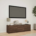 vidaXL Fernsehschrank mit LED Braun Eichen-Optik 140 x 34 x 40 cm