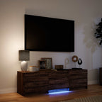 vidaXL Fernsehschrank mit LED Braun Eichen-Optik 140 x 34 x 40 cm