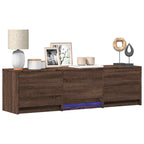 vidaXL Fernsehschrank mit LED Braun Eichen-Optik 140 x 34 x 40 cm
