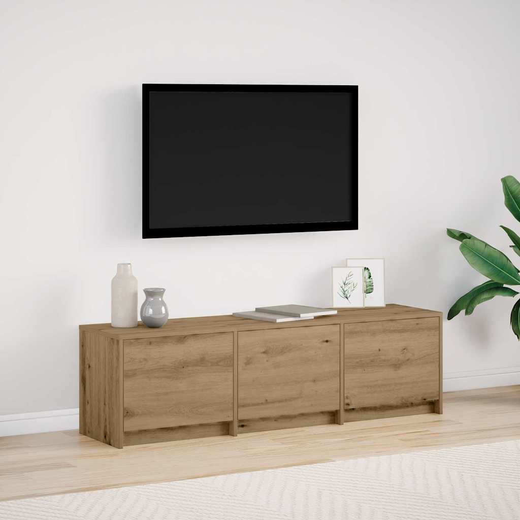 vidaXL Fernsehschrank mit LED Kunsthandwerk Eiche 140 x 34 x 40 cm