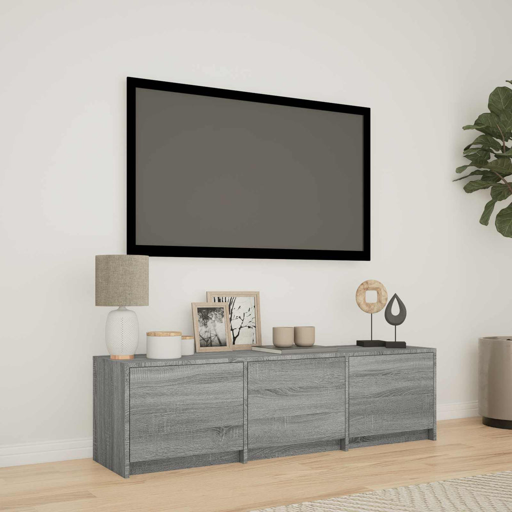 vidaXL Fernsehschrank mit LED mit LED Graues Sonoma 140 x 34 x 40 cm