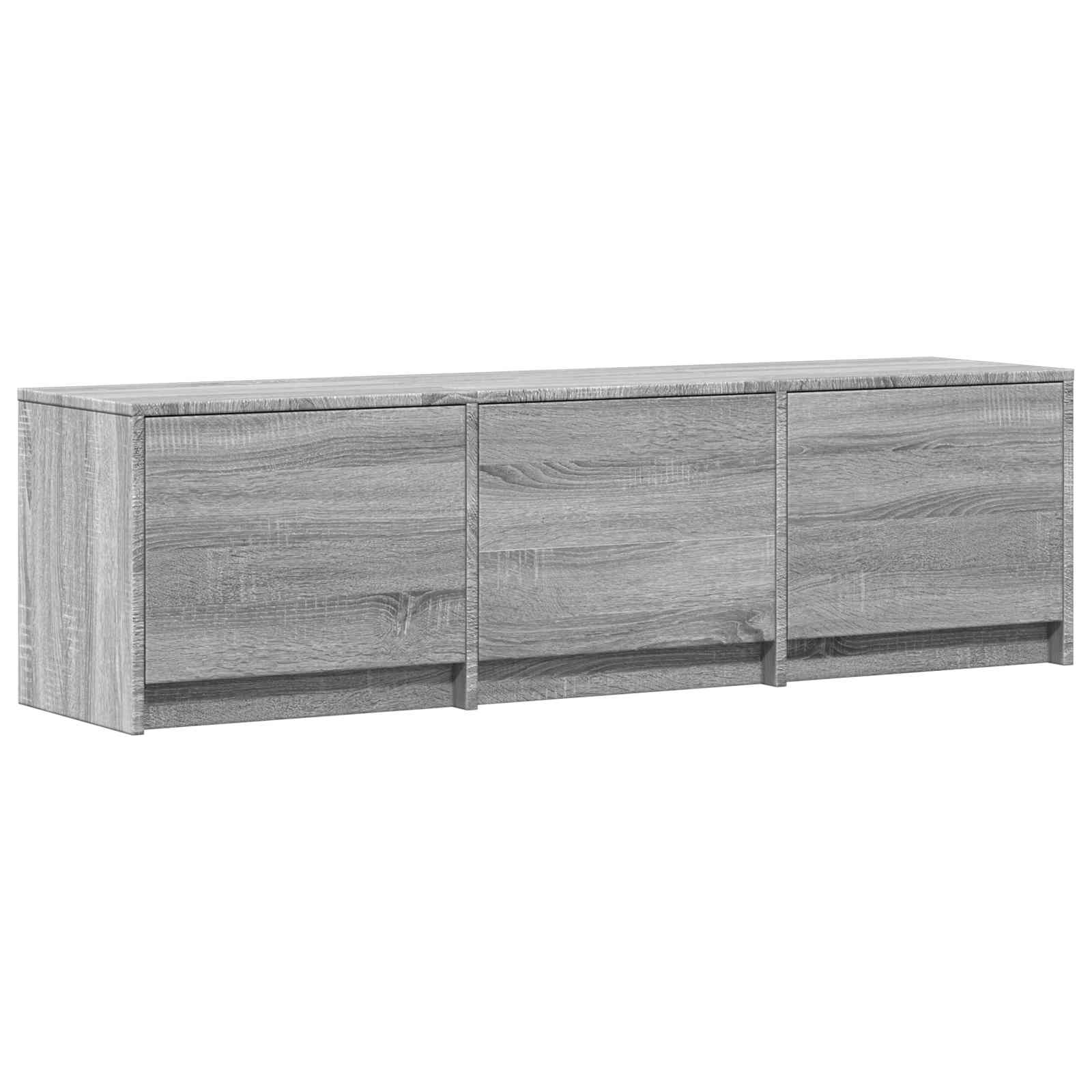 vidaXL Fernsehschrank mit LED mit LED Graues Sonoma 140 x 34 x 40 cm