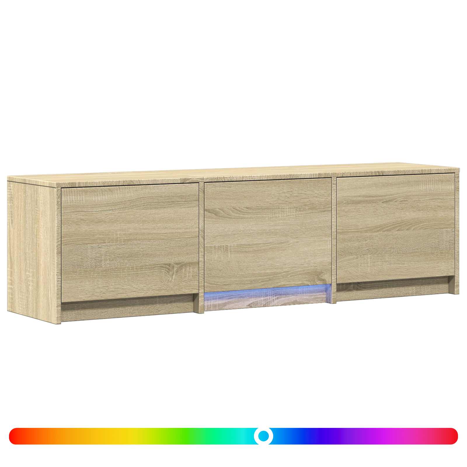 vidaXL Fernsehschrank mit LED mit LED Sonoma-Eiche 140 x 34 x 40 cm