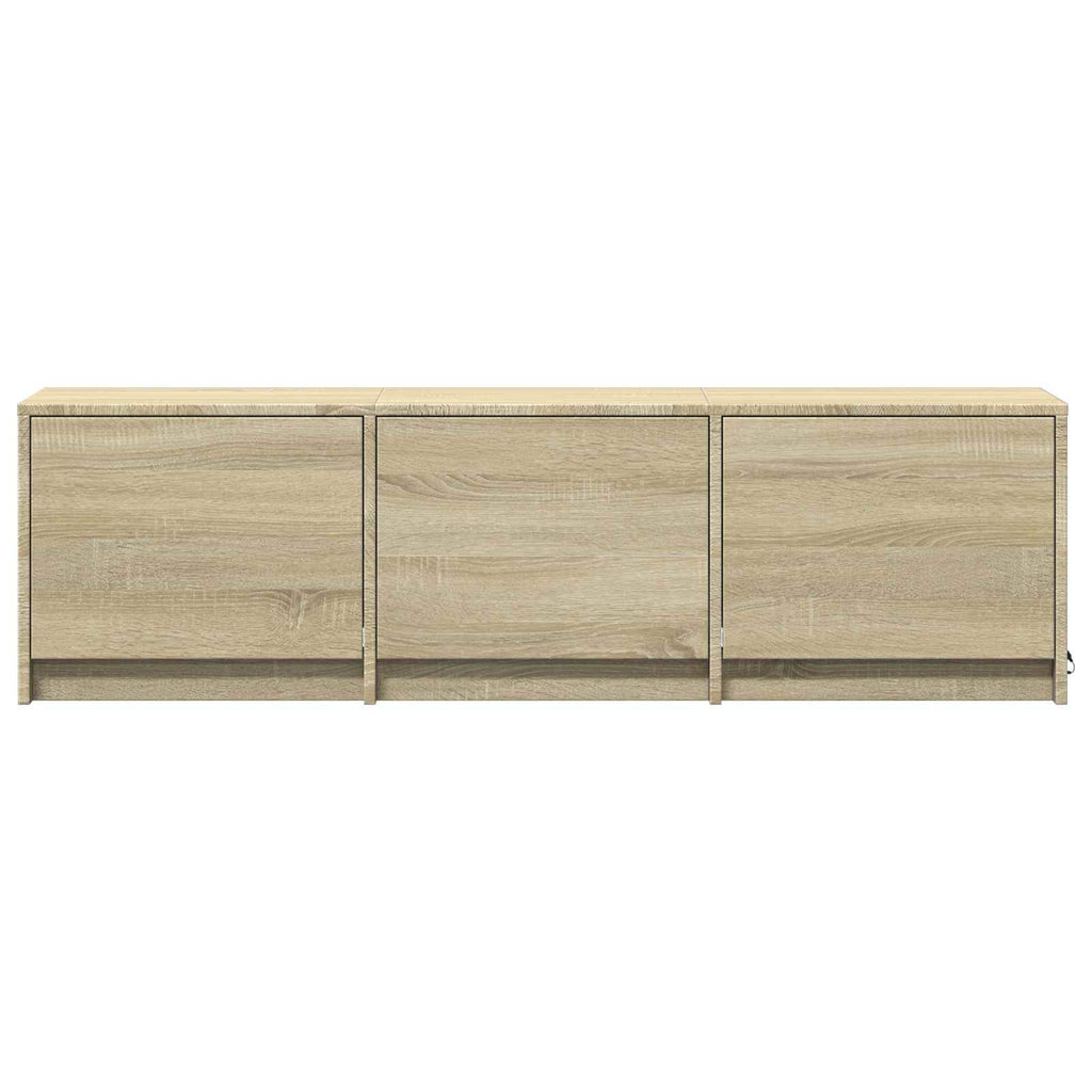 vidaXL Fernsehschrank mit LED mit LED Sonoma-Eiche 140 x 34 x 40 cm