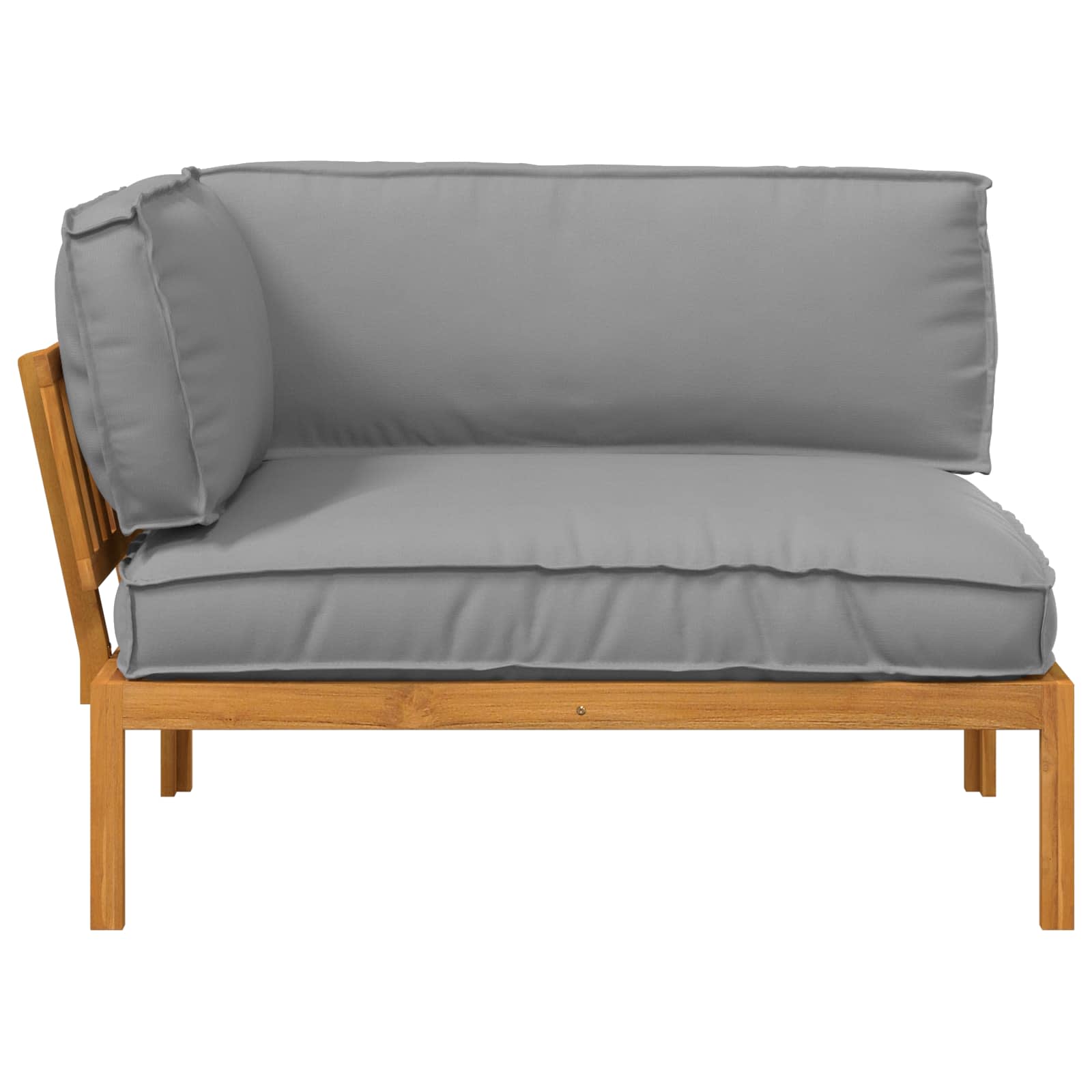 vidaXL Sofa Set mit Kissen Uni Grau 133 x 92 x 69 cm Massivholz Akazie