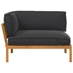 vidaXL Sofa Set mit Kissen Schwarz 133 x 92 x 69 cm Massivholz Akazie
