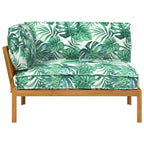 vidaXL Sofa Set Blatt Blattmuster 133 x 92 x 69 cm Massivholz Akazie