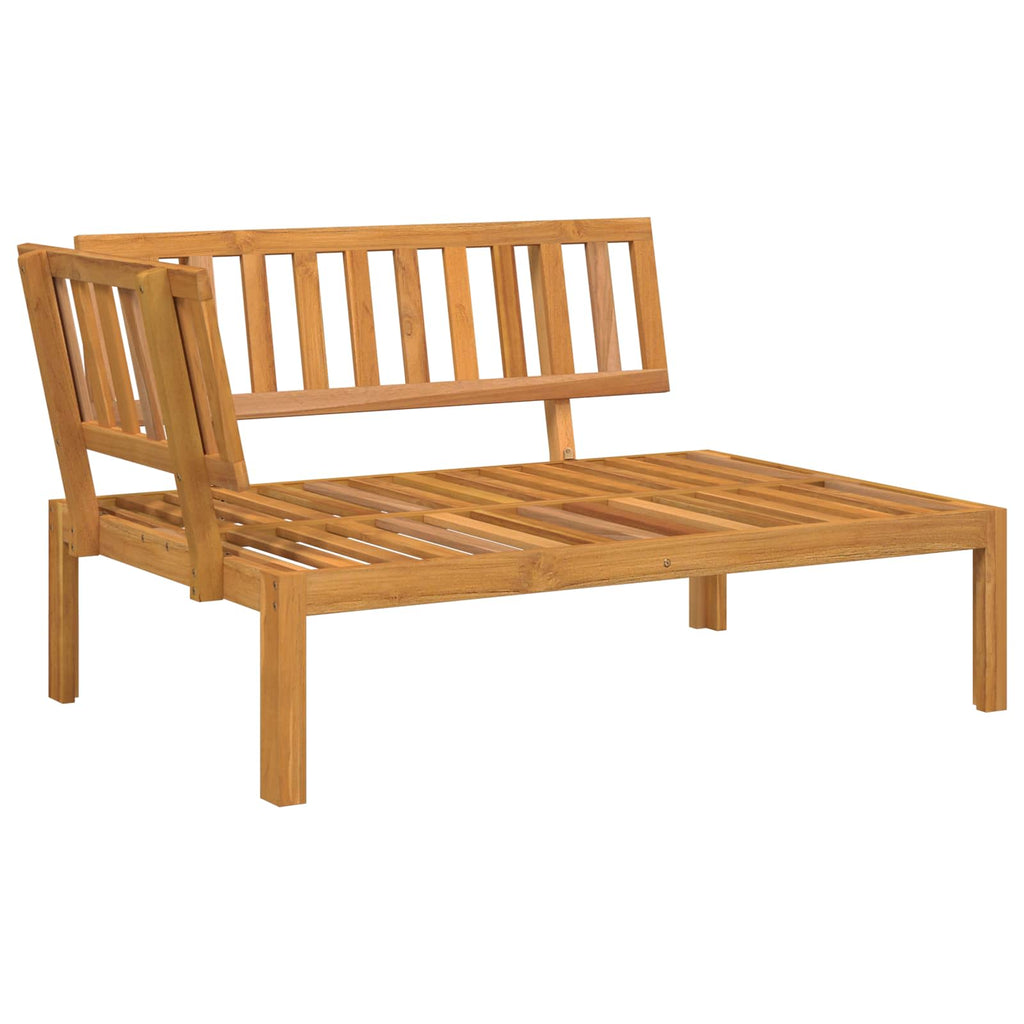 vidaXL Sofa Set mit Kissen Blatt 2 pcs Blattmuster Massivholz Akazie