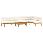 vidaXL 5 Stück Garten Pallet Sofa Einheiten Massivholz Akazie Natur