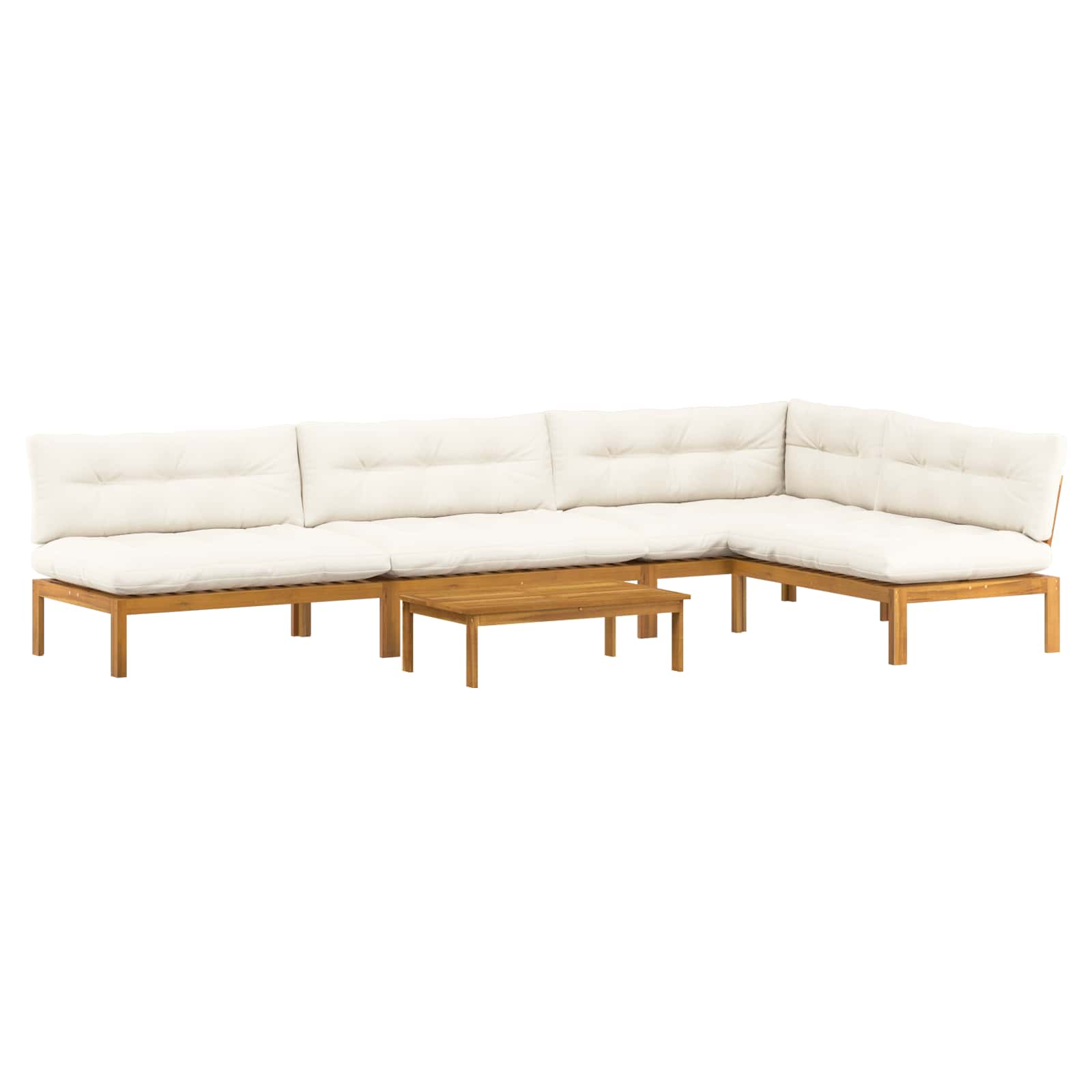 vidaXL 5 Stück Garten Pallet Sofa Einheiten Massivholz Akazie Natur
