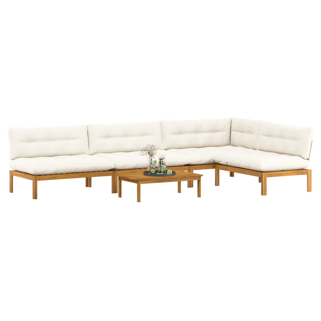 vidaXL 5 Stück Garten Pallet Sofa Einheiten Massivholz Akazie Natur