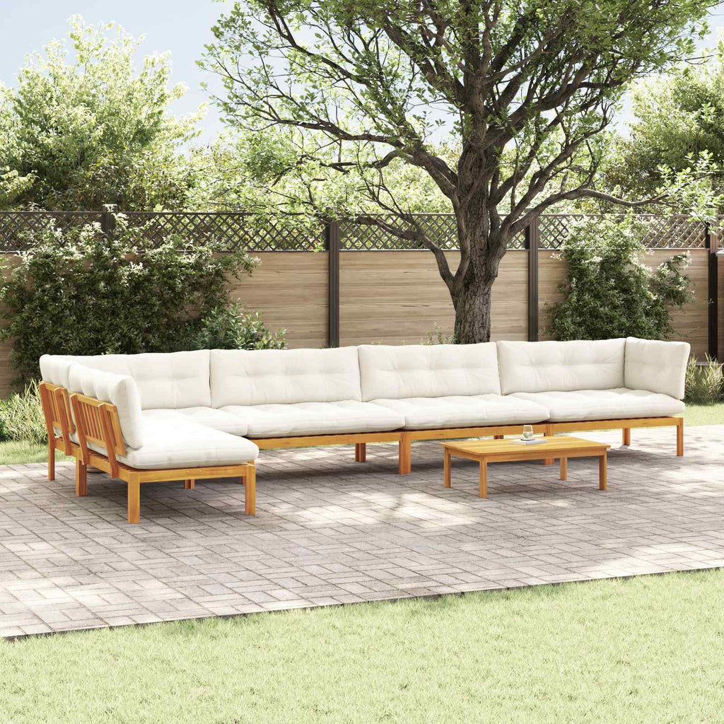 vidaXL 6 Stück Garten Pallet Sofa Einheiten Massivholz Akazie Natur