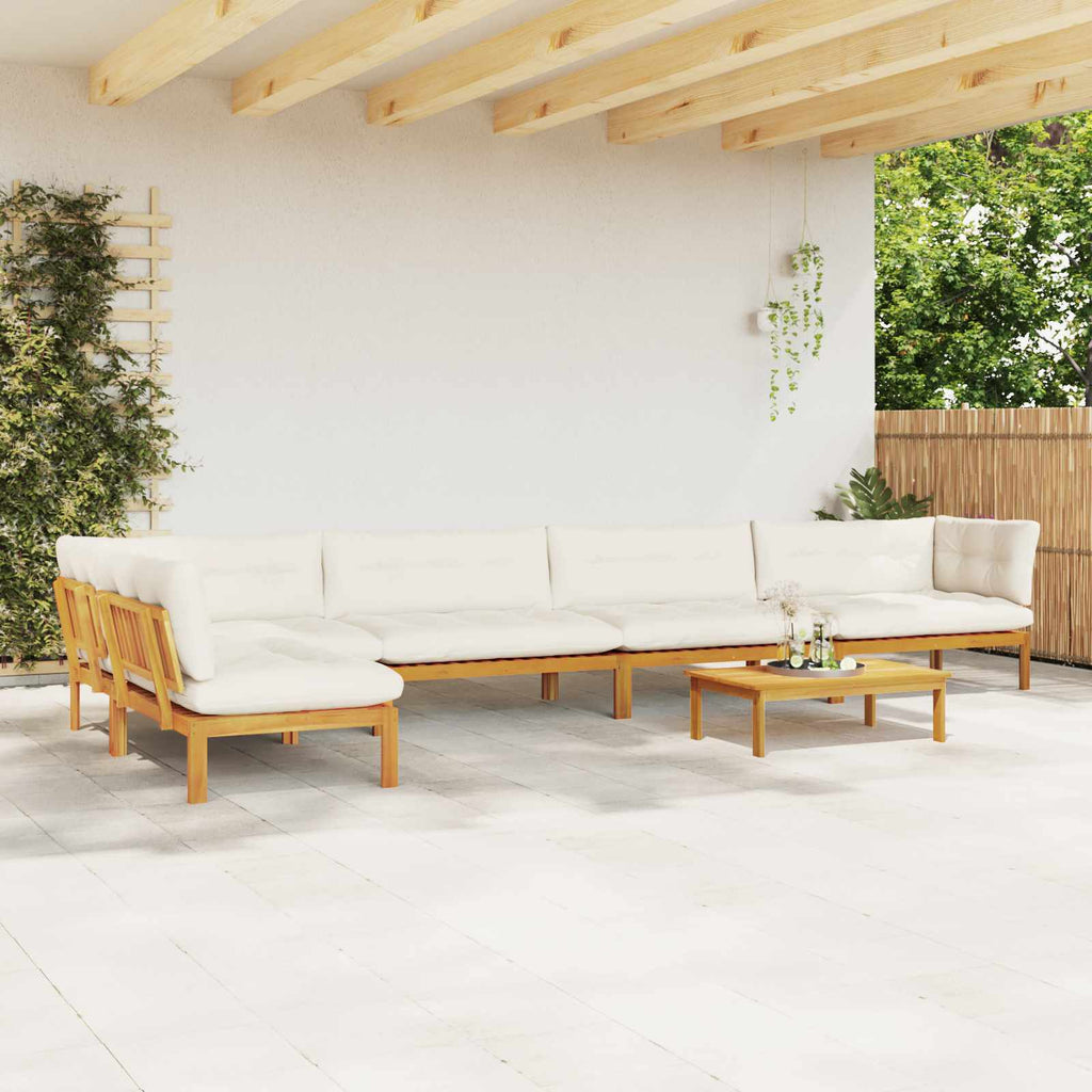 vidaXL 6 Stück Garten Pallet Sofa Einheiten Massivholz Akazie Natur