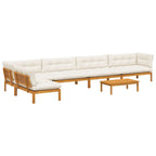 vidaXL 6 Stück Garten Pallet Sofa Einheiten Massivholz Akazie Natur