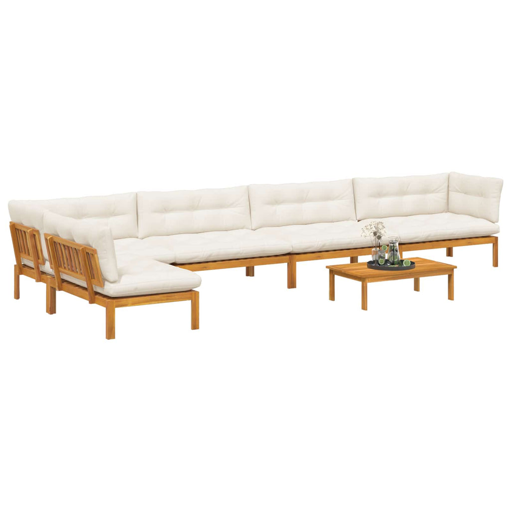 vidaXL 6 Stück Garten Pallet Sofa Einheiten Massivholz Akazie Natur