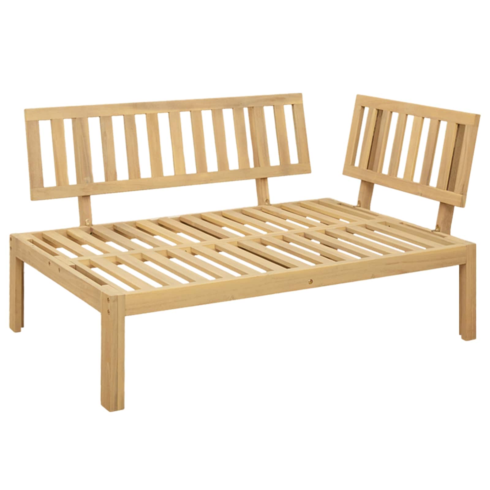 vidaXL Garten Pallet Sofa Einheiten 2 Stück Hellbraun und Cremeweiß