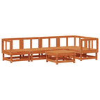 vidaXL Garten-Lounge-Set 6 pcs Wachsbraun Massives Kiefernholz