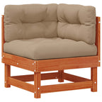 vidaXL Garten-Lounge-Set ARAKIL 8 pcs Wachsbraun Massives Kiefernholz