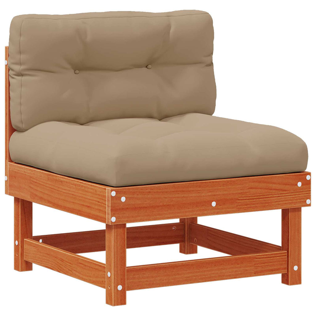 vidaXL Garten-Lounge-Set ARAKIL 8 pcs Wachsbraun Massives Kiefernholz