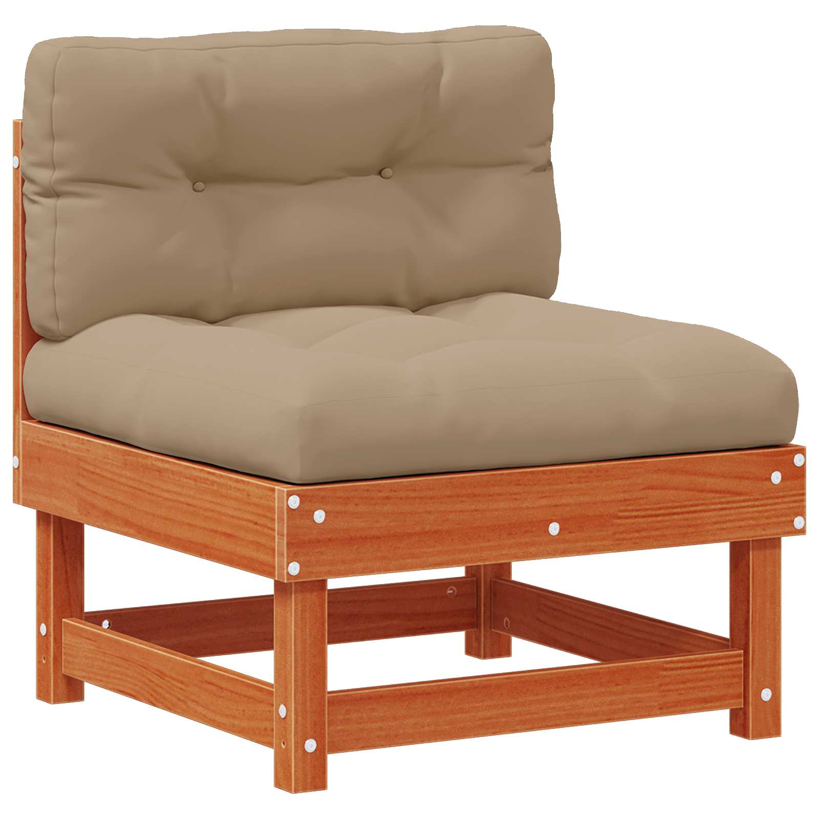 vidaXL Garten-Lounge-Set ARAKIL 8 pcs Wachsbraun Massives Kiefernholz