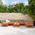 vidaXL Garten-Lounge-Set 8 pcs Wachsbraun Massives Kiefernholz