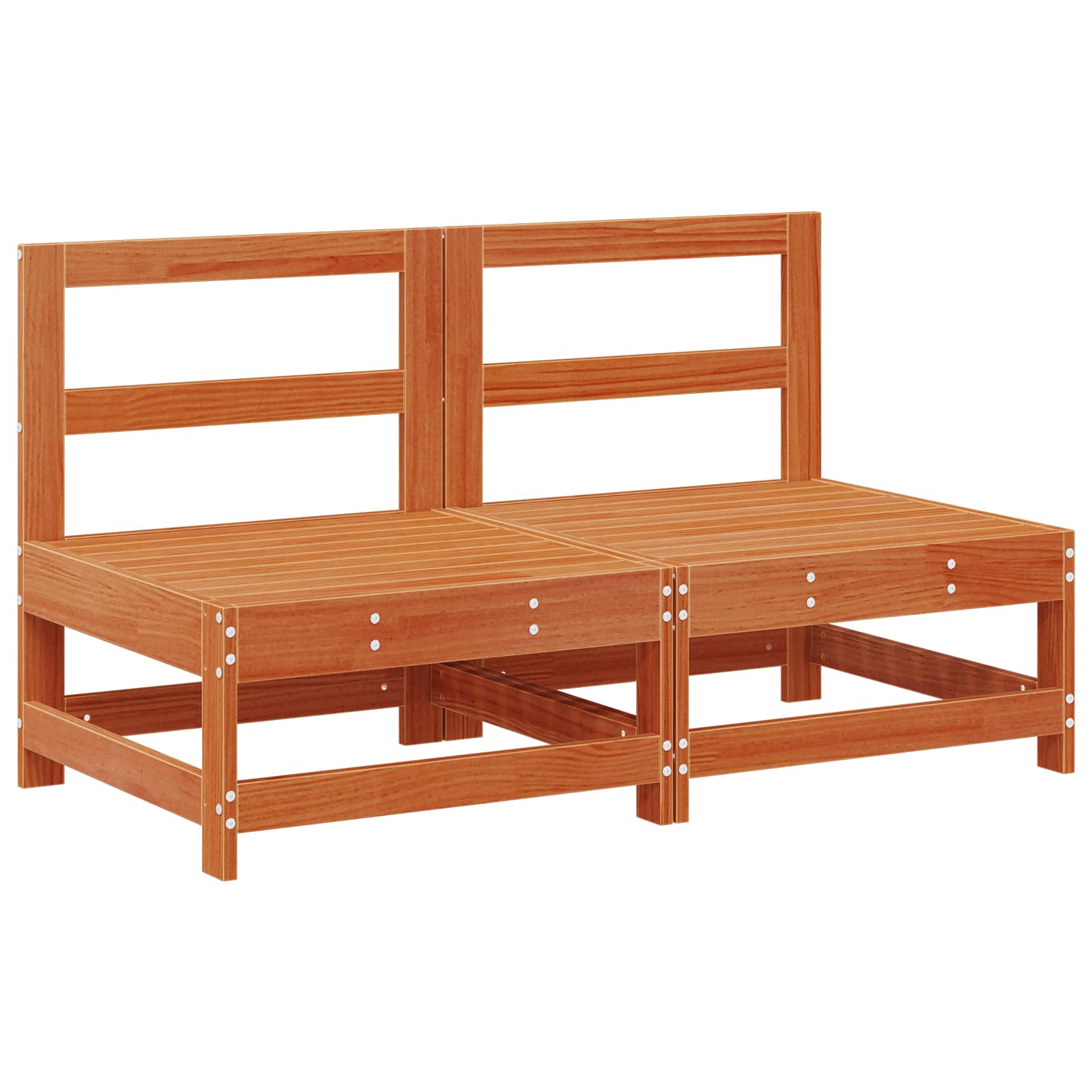 vidaXL Garten-Lounge-Set 8 pcs Wachsbraun Massives Kiefernholz