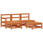 vidaXL Garten-Lounge-Set 5 pcs Wachsbraun Massives Kiefernholz