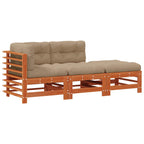 vidaXL Garten-Lounge-Set 3 pcs Wachsbraun Massives Kiefernholz