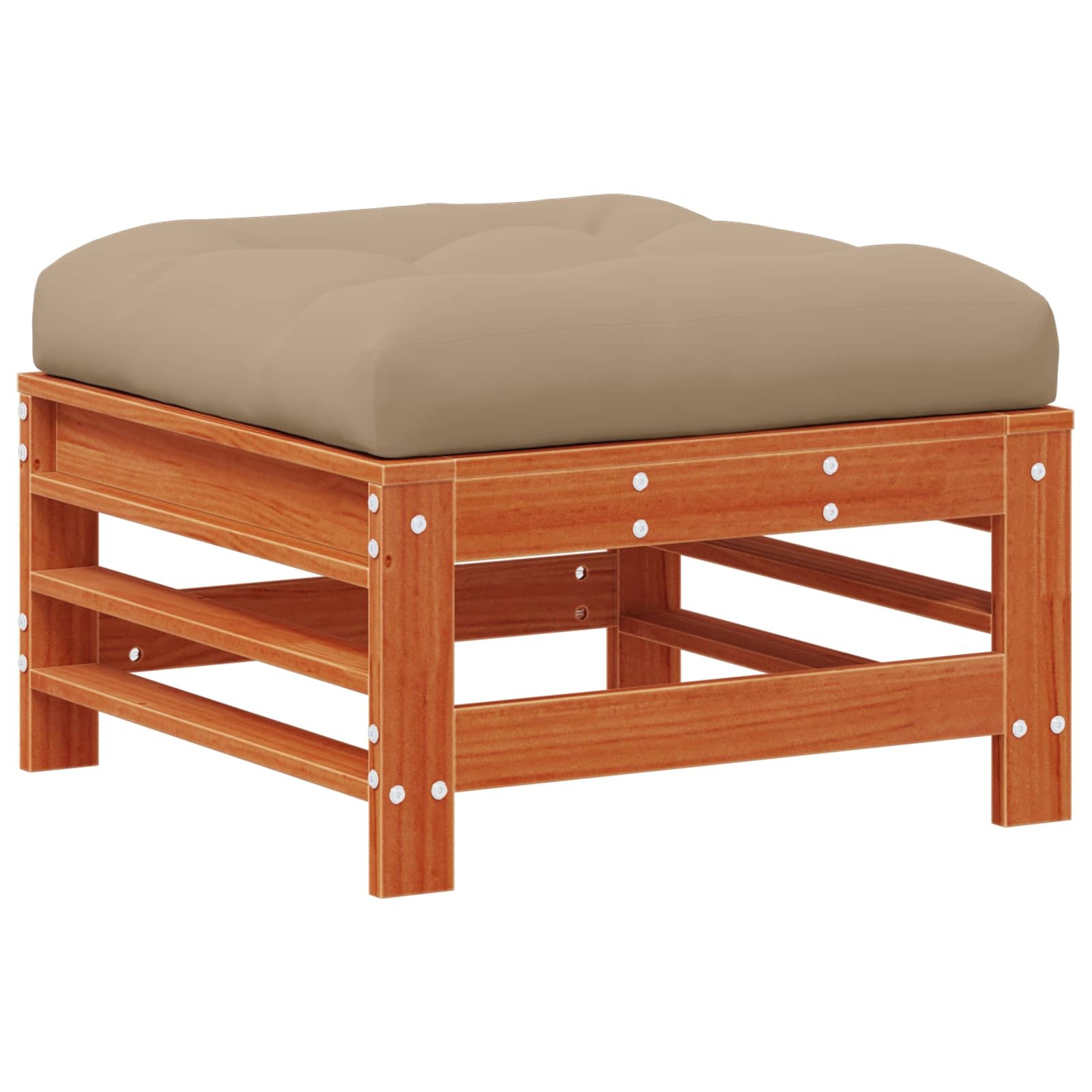 vidaXL Garten-Lounge-Set 3 pcs Wachsbraun Massives Kiefernholz