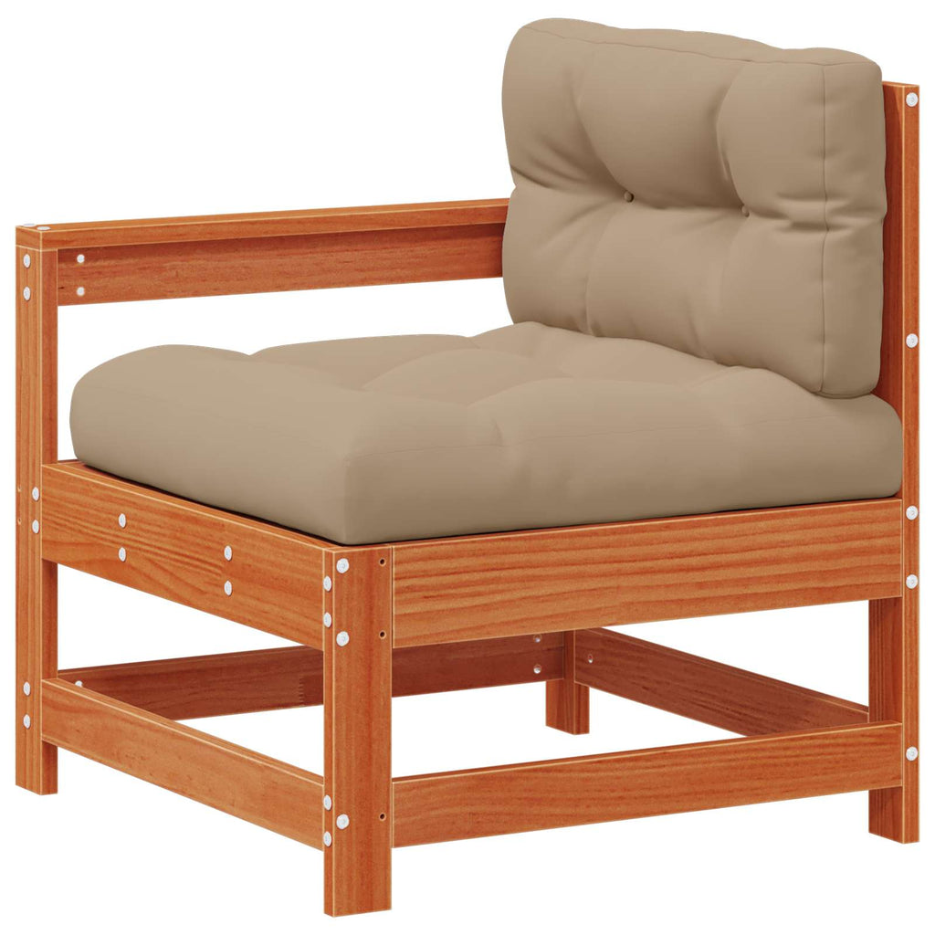 vidaXL Garten-Lounge-Set 10 pcs Wachsbraun Massives Kiefernholz