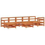 vidaXL Garten-Lounge-Set 8 pcs Wachsboden Kiefer Massives Kiefernholz