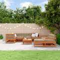 vidaXL Garten-Lounge-Set 10 pcs Wachsboden Kiefer Massives Kiefernholz