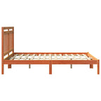 vidaXL Bettrahmen Wachsbraun 205,5 x 165,5 x 100 cm Massivholz Kiefer