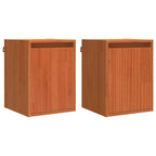 vidaXL Wandschrank Wandmontiert 2 pcs Wachsbraun 30 x 30 x 40 cm
