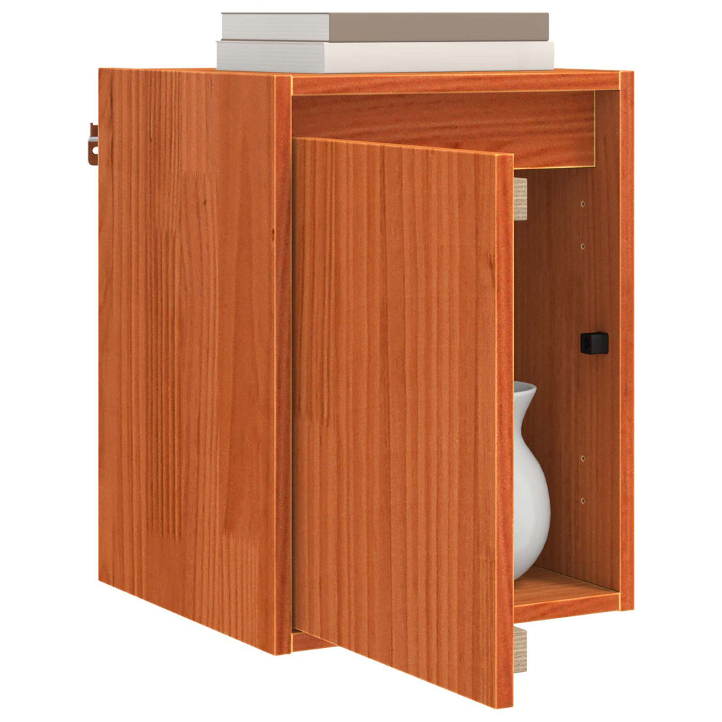 vidaXL Wandschrank Wandmontiert 2 pcs Wachsbraun 30 x 30 x 40 cm