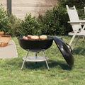 vidaXL Holzkohlegrill Schwarz 36,5 x 36,5 x 40 cm