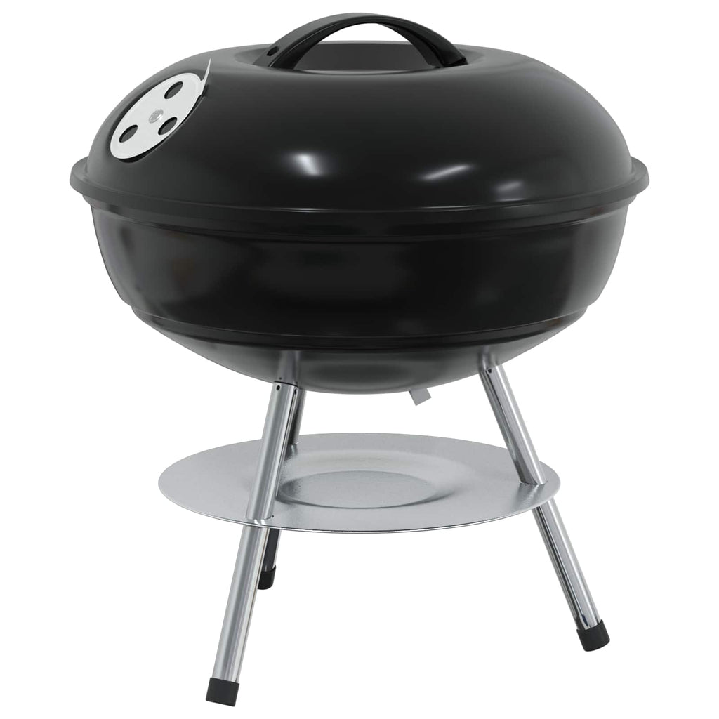 vidaXL Holzkohlegrill Schwarz 36,5 x 36,5 x 40 cm