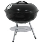 vidaXL Holzkohlegrill Schwarz 36,5 x 36,5 x 40 cm