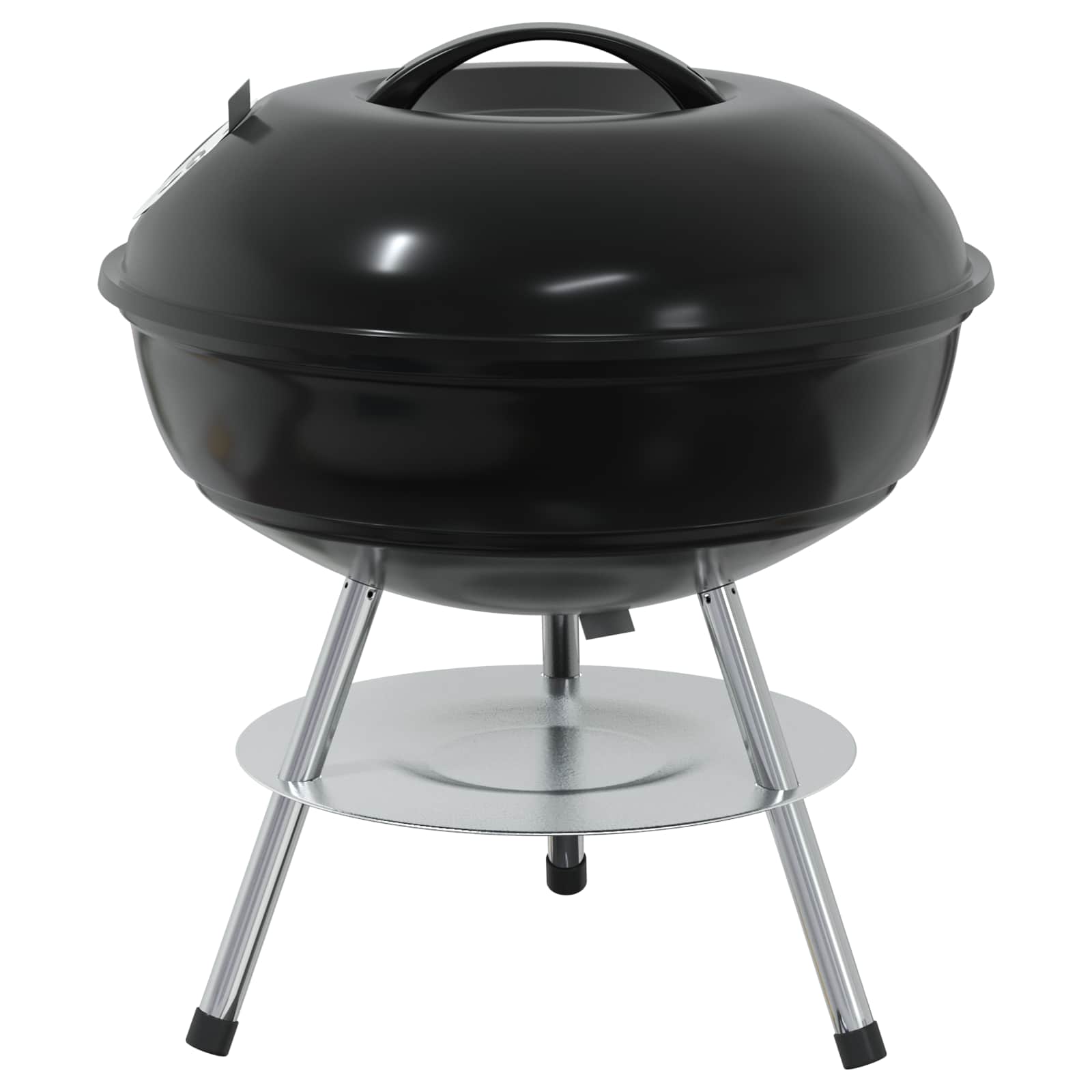 vidaXL Holzkohlegrill Schwarz 36,5 x 36,5 x 40 cm