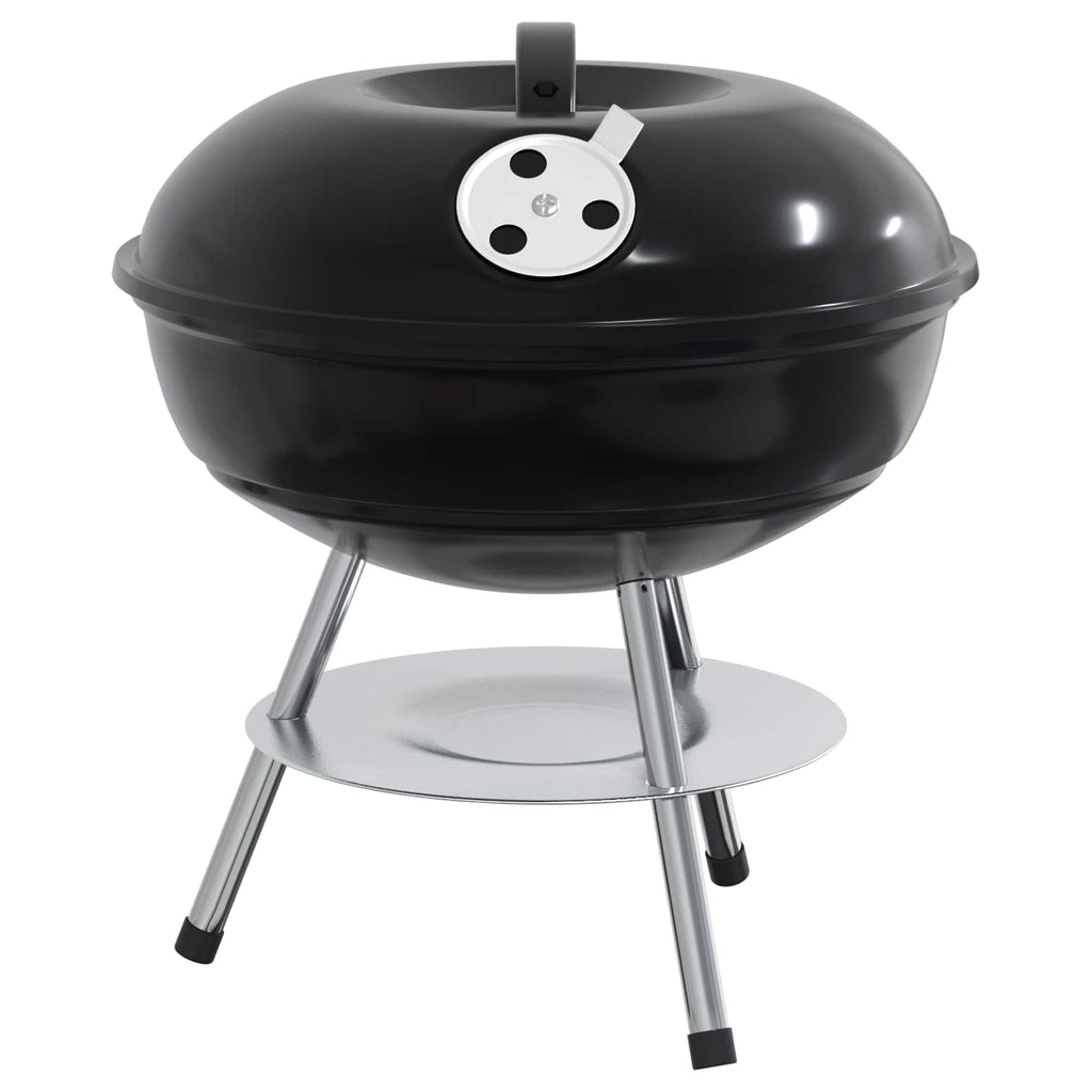 vidaXL Holzkohlegrill Schwarz 36,5 x 36,5 x 40 cm
