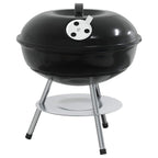 vidaXL Holzkohlegrill Schwarz 36,5 x 36,5 x 40 cm