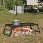 vidaXL Faltbarer Campinggrill Schwarz 58 x 31 x 2 cm Legierter Stahl